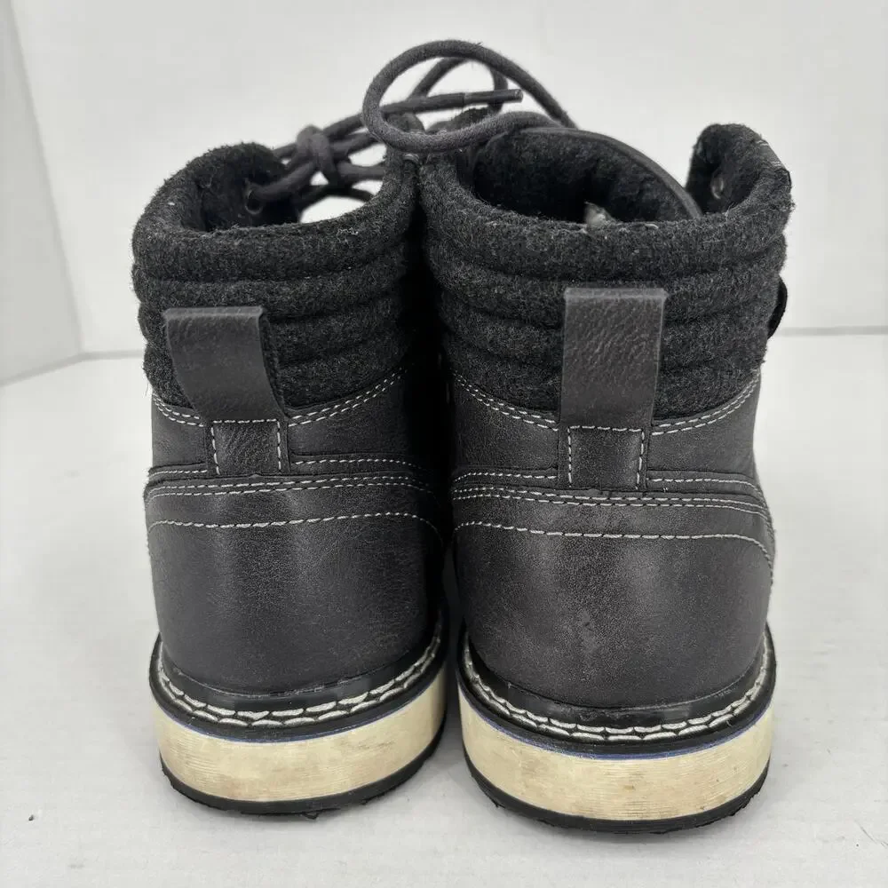 B-52 By Bullboxer Elyss Winter Boots Mens Size 8 Gray Black Lace Up Fleece Lined
